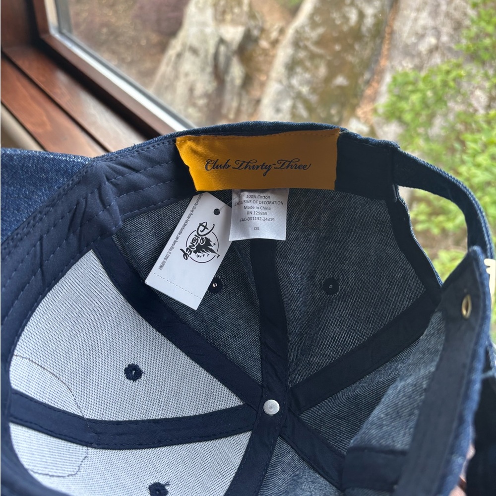 Rare! Disney club 33 baseball hat cap net denim! - Picture 3 of 5
